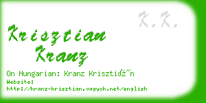 krisztian kranz business card